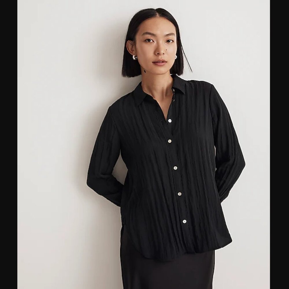 Madewell Black Button-up Blouse
